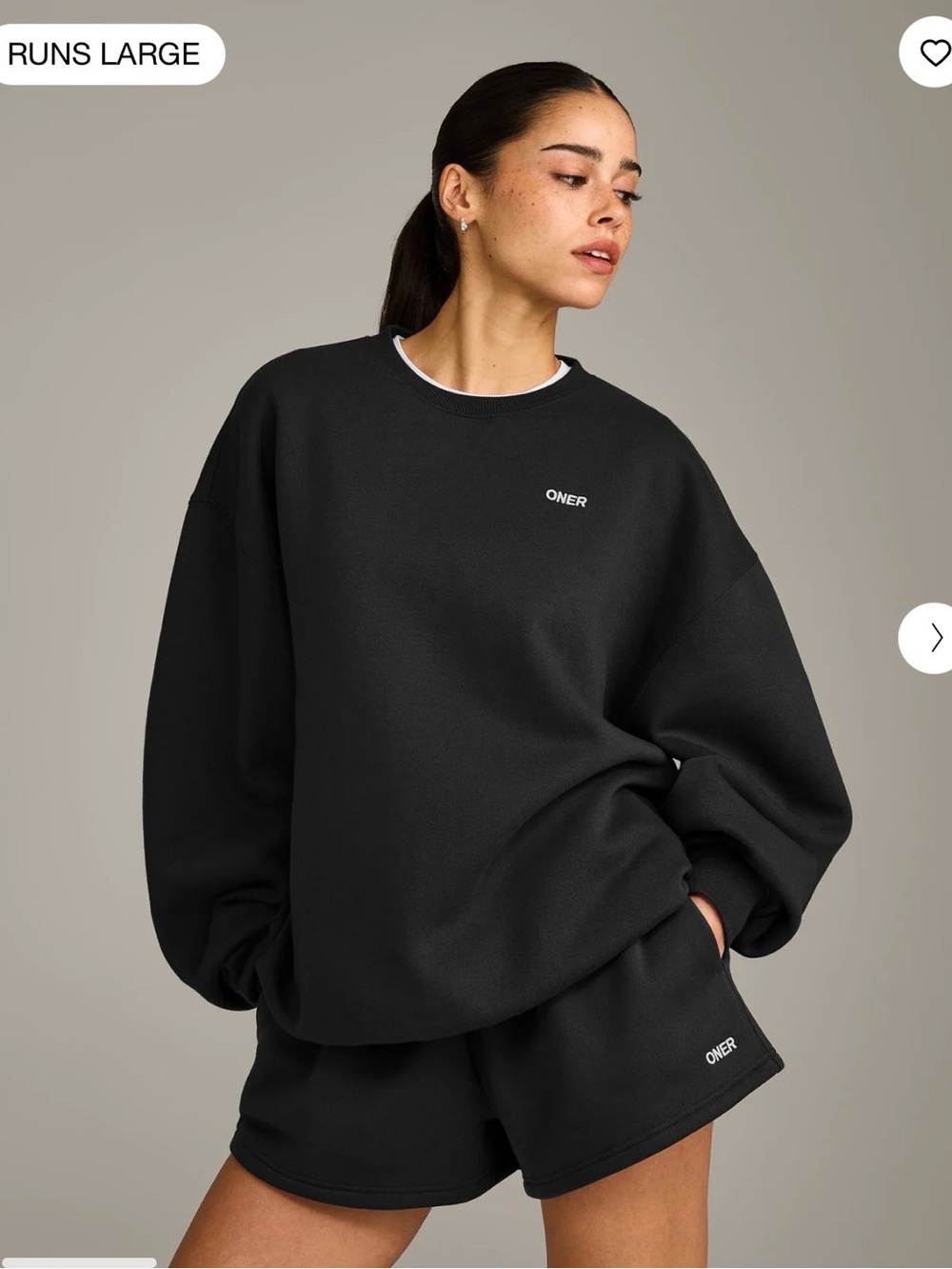 ONER Foundations Oversized Sweatshirt | Black